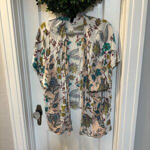 Daytrip Lightweight Tunic Oversized Cardigan Boho Style w/Multi Colors-Size M